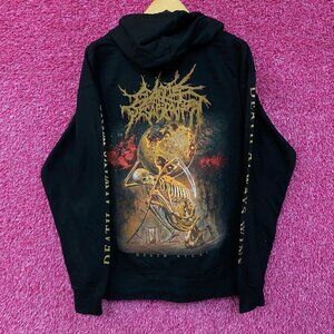 Cattle Decapitation "Death Atlas" Death Metal Band Zip-Up Hoodie Large